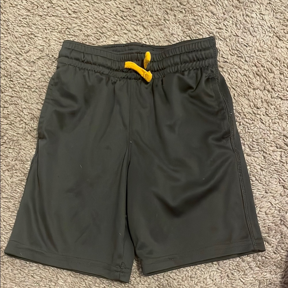 Cat and Jack Grey Athletic toddler boys Shorts with Yellow Drawstring Size 4T